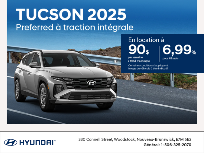 Procurez-vous le Hyundai Tucson 2025