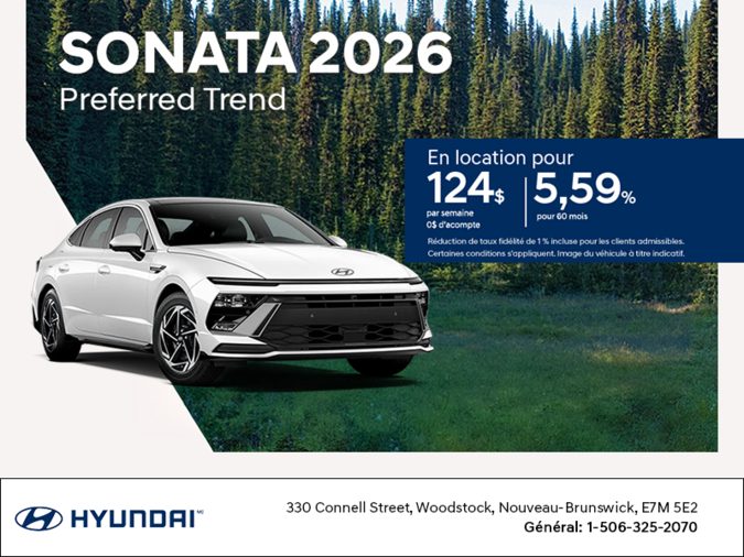 Procurez-vous le Hyundai Sonata 2026