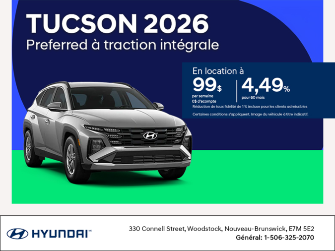 Procurez-vous le Hyundai Tucson 2026