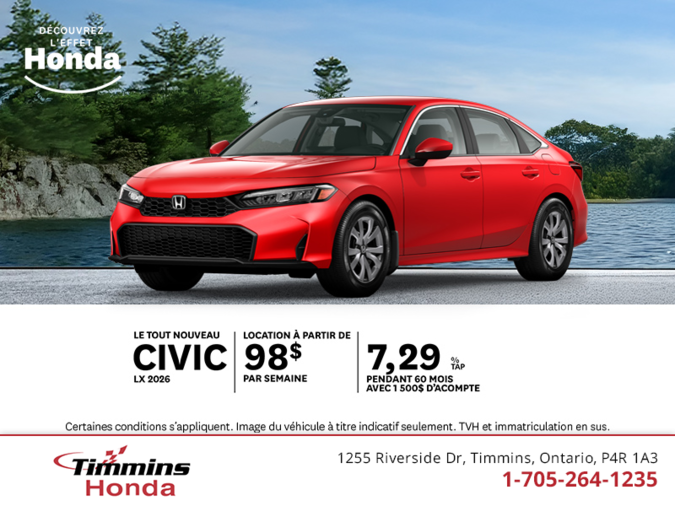 Procurez-vous le Honda Civic 2026