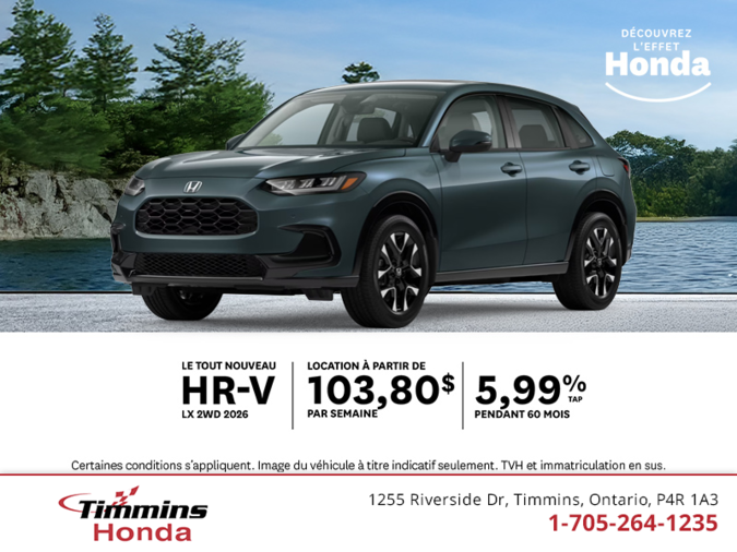 Procurez-vous le Honda HR-V 2026
