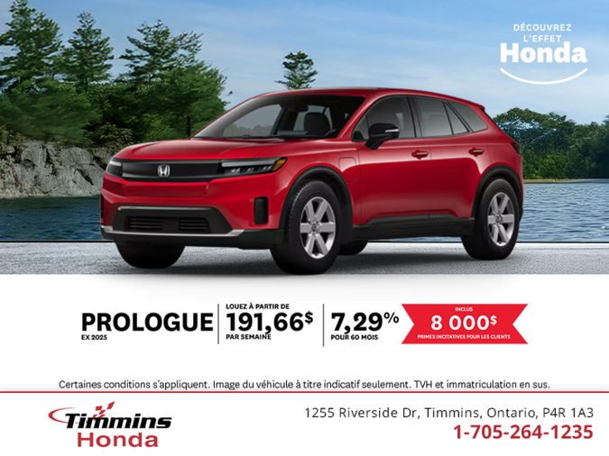 Procurez-vous le Honda Prologue 2025 !