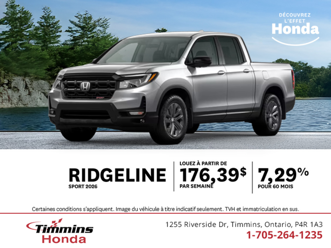 Procurez-vous le Honda Ridgeline 2026 !