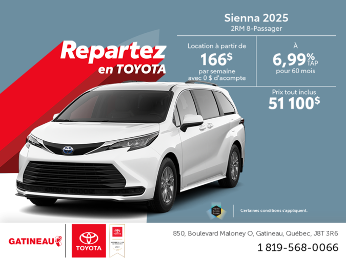 Toyota Sienna Hybrid 2025