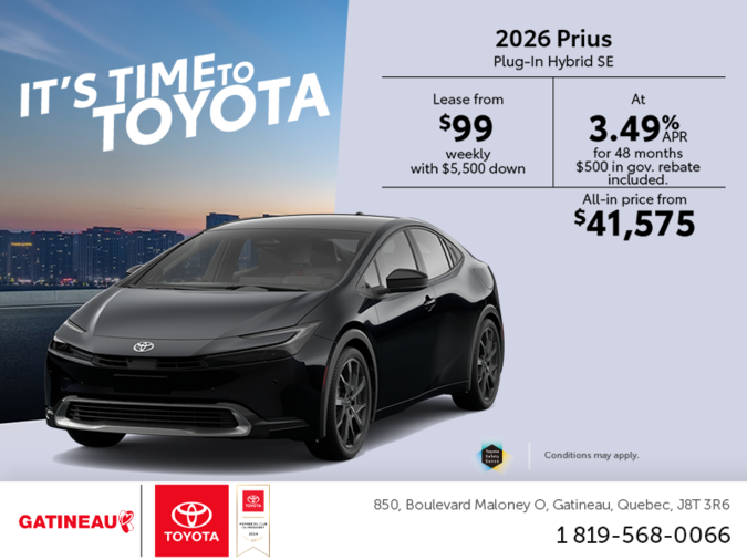 2026 Toyota Prius Plug-In Hybrid