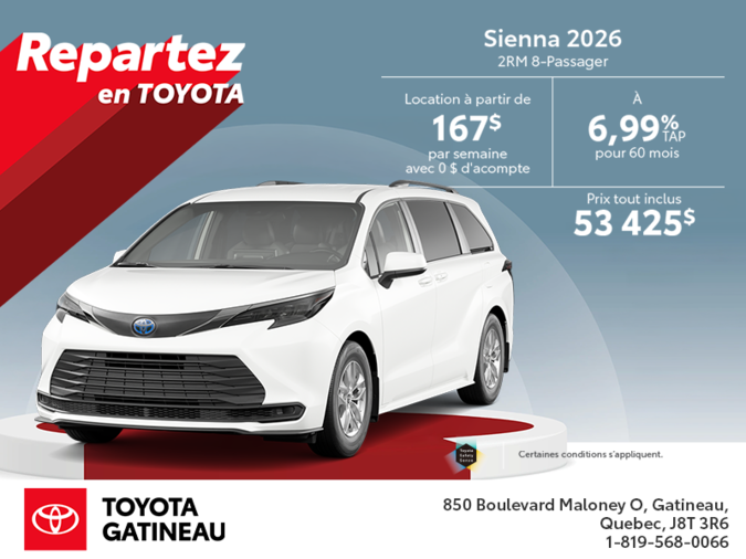 Toyota Sienna Hybrid 2026