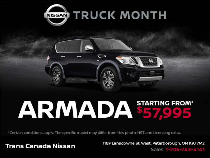 Get a brand new Nissan Armada Today!