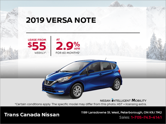 Get the 2019 Versa Note Today!