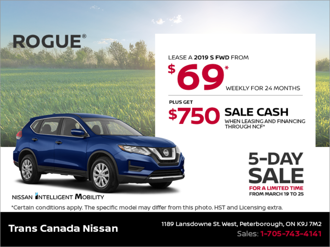 Get the 2019 Nissan Rogue Today!