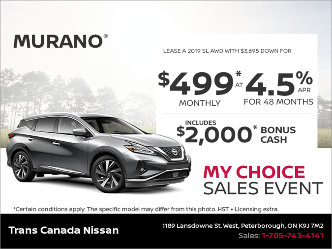 Get the 2019 Murano Today!