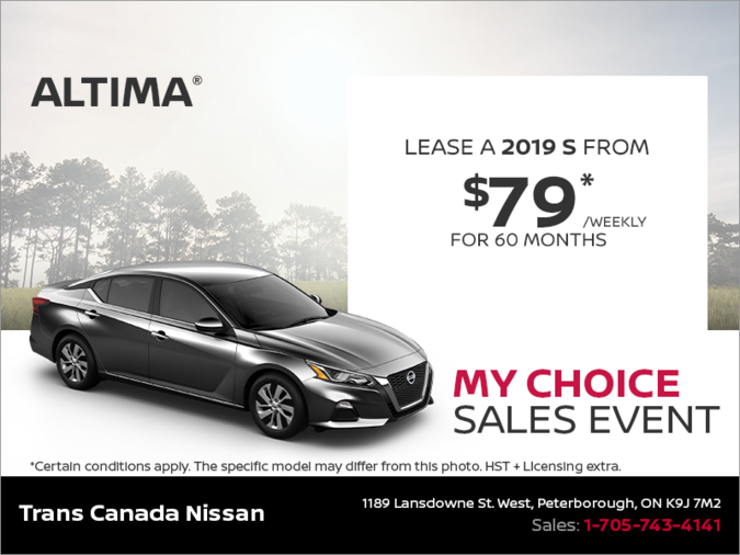 Get the 2019 Nissan Altima Today!