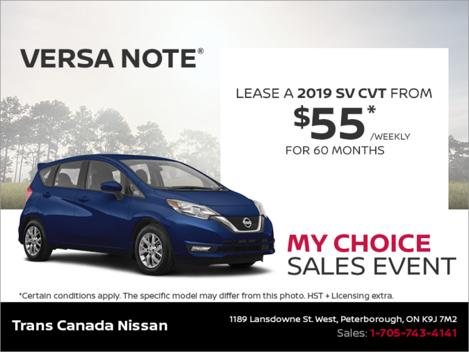 Get the 2019 Versa Note Today!
