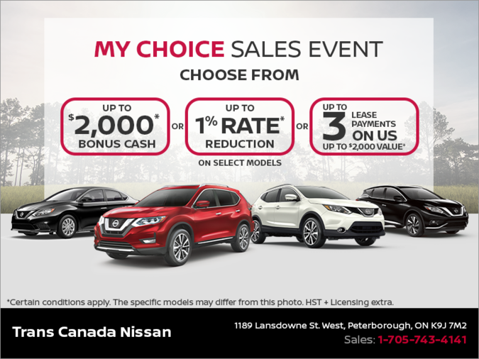Nissan's My Choice Sales Event!