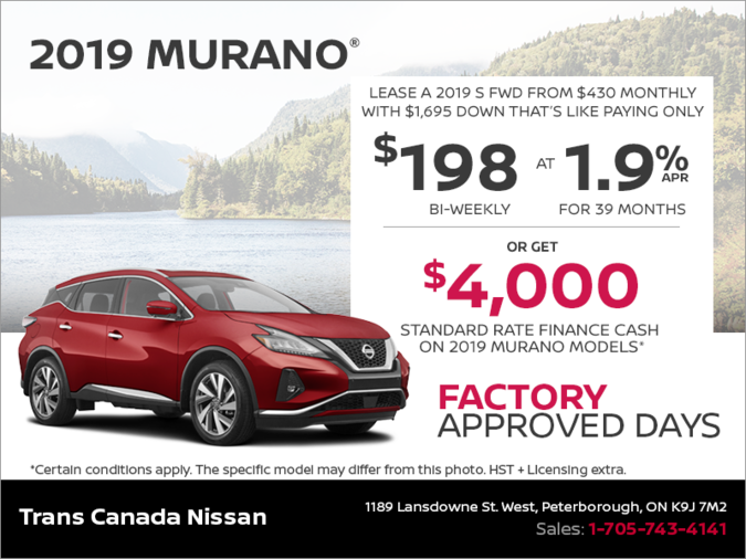Get the 2019 Murano Today!