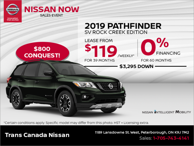 Get the 2019 Nissan Pathfinder Today!