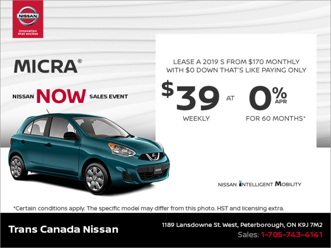 Get the 2019 Micra Today!