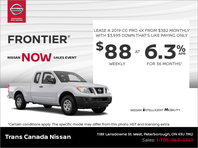 Get the 2019 Nissan Frontier Today!