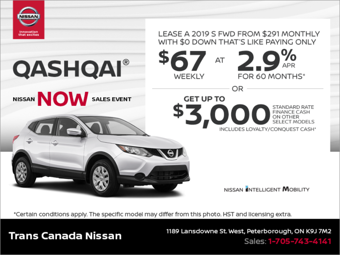 Get the 2019 Nissan Qashqai Today!