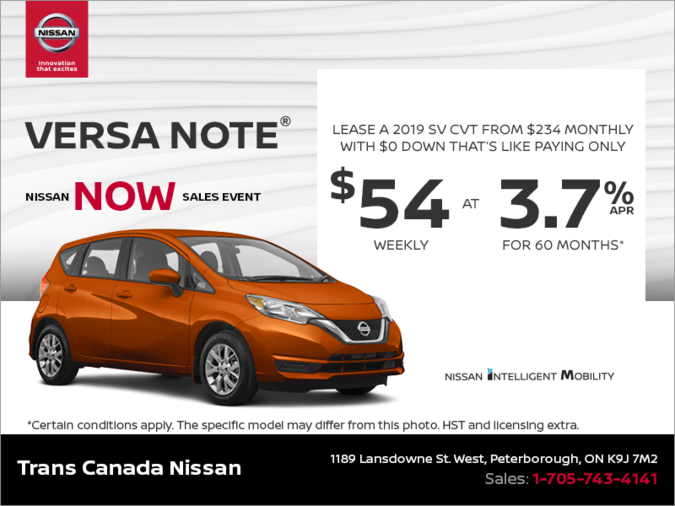 Get the 2019 Versa Note Today!