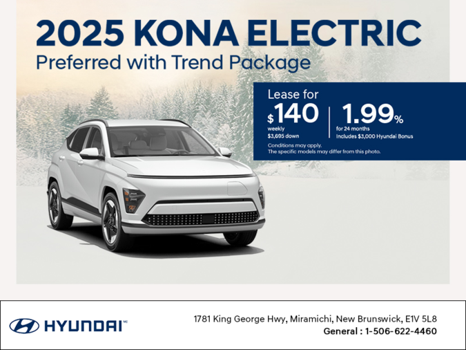 Get the 2025 Hyundai KONA Electric
