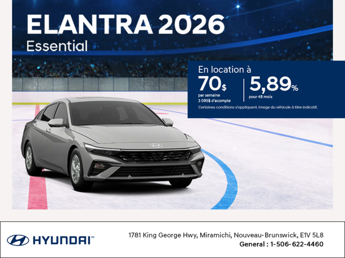Procurez-vous le Hyundai Elantra 2026