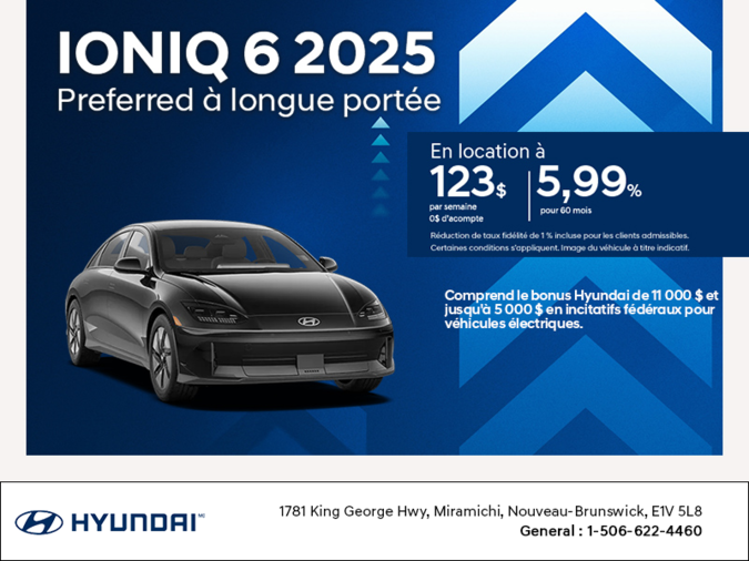 Procurez-vous le Hyundai Ioniq 6 2025