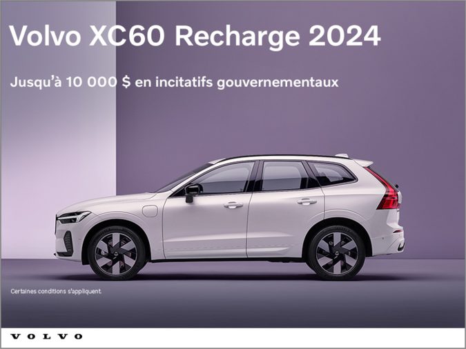 Le Volvo XC60 2024 Recharge Volvo Sherbrooke