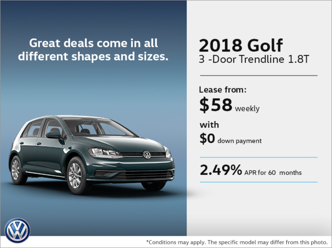 Lease the 2018 Golf 3-Door!