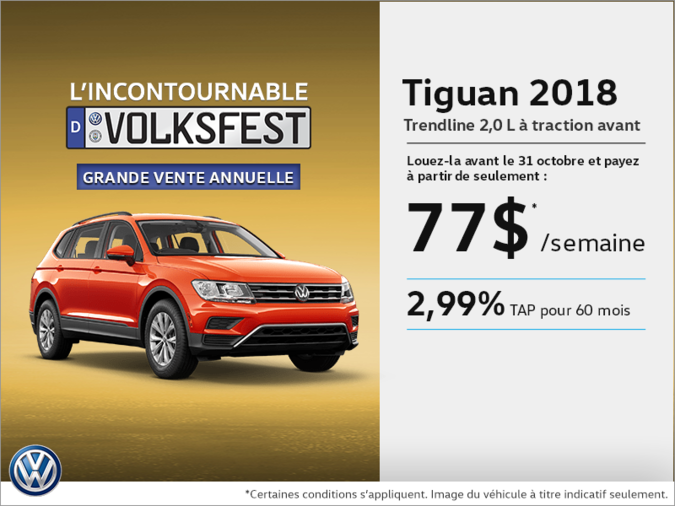 Louez le Tiguan 2018!