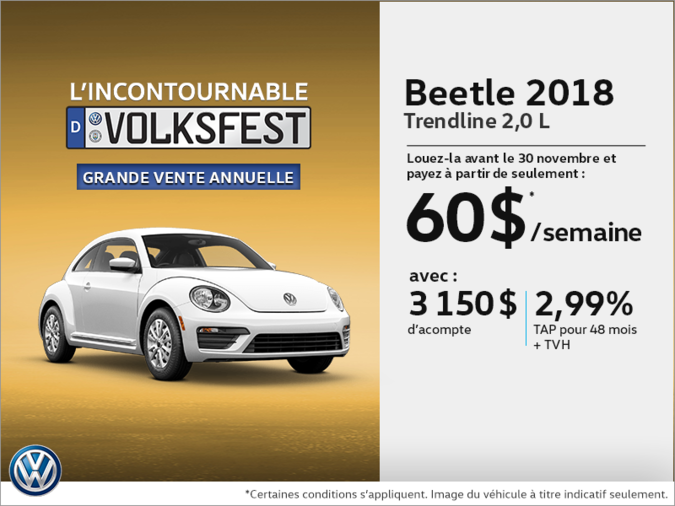 Louez la Beetle 2018!
