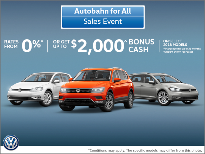 Autobahn for All Sales Event!