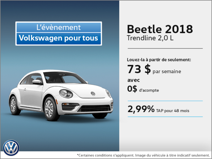 Conduisez la Beetle 2018 dès aujourd'hui!