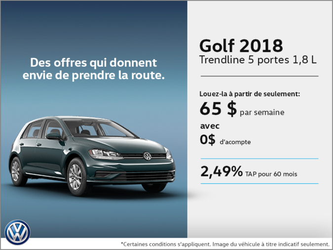 Conduisez la Golf 5 portes 2018 dès aujourd'hui!