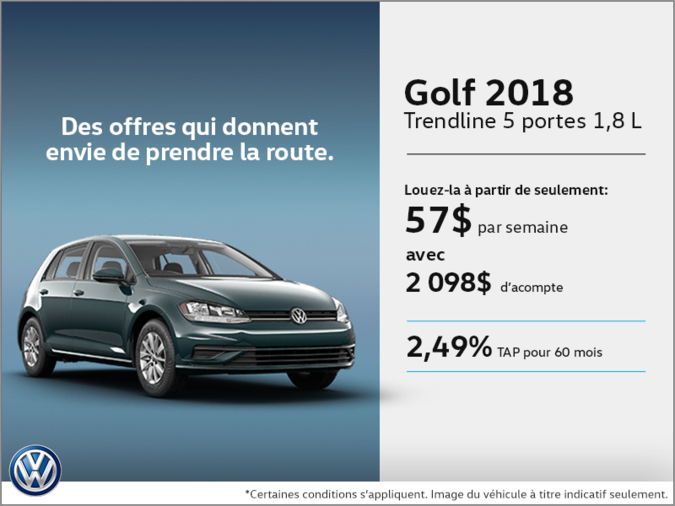 Conduisez la Golf 5 portes 2018 dès aujourd'hui!