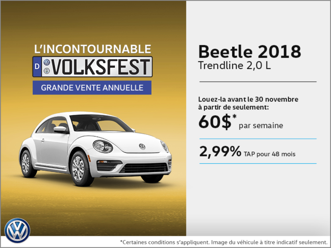 Conduisez la Beetle 2018 dès aujourd'hui!