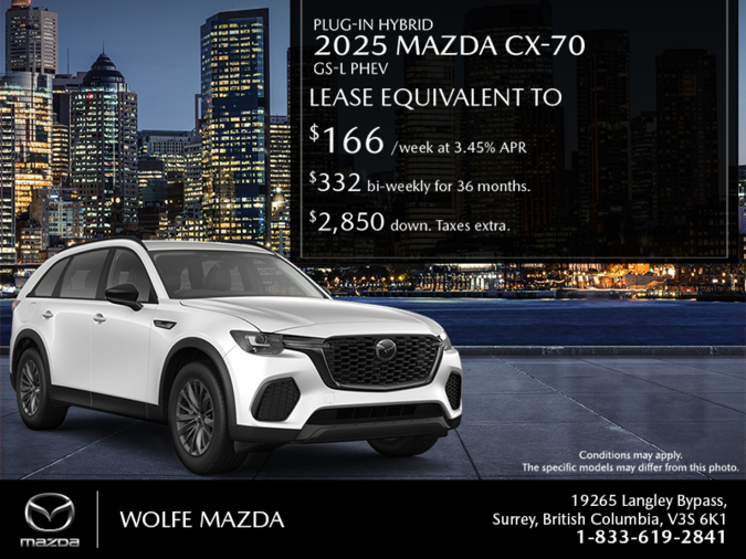 Wolfe Mazda - Get the 2025 Mazda CX-70 PHEV