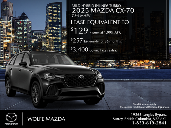 Wolfe Mazda - Get the 2025 Mazda CX-70 MHEV