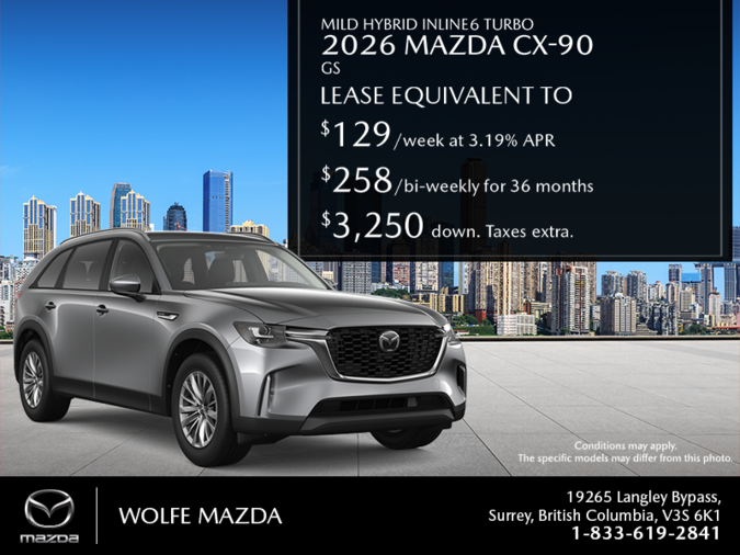 Wolfe Mazda - Get the 2026 Mazda CX-90 Mild Hybrid