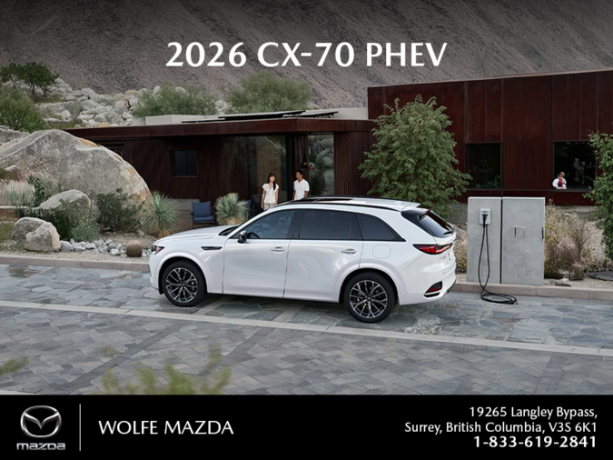 Wolfe Mazda - 2026 Mazda CX-70 Plug-In Hybrid