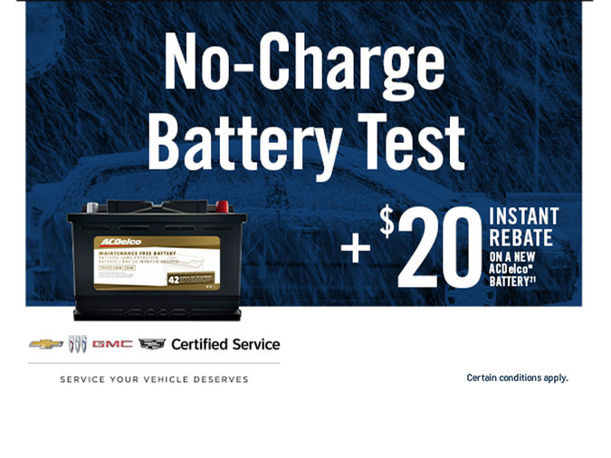 instant rebate of $20 on a new battery.