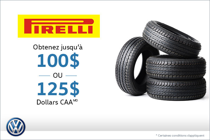 Offre sur les pneus Pirelli