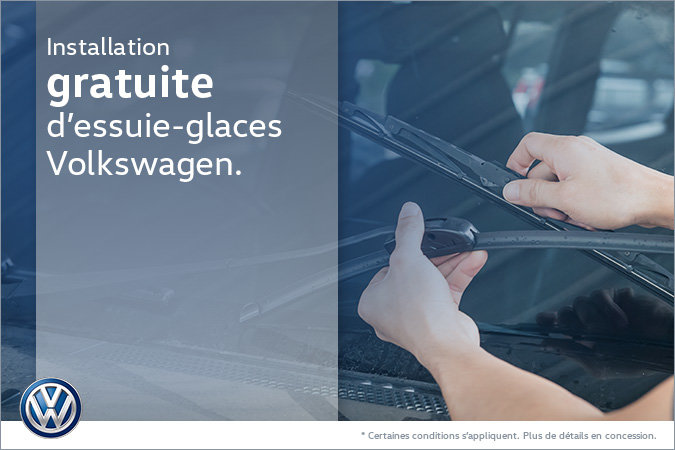 Installation gratuite d'essuie-glaces Volkswagen