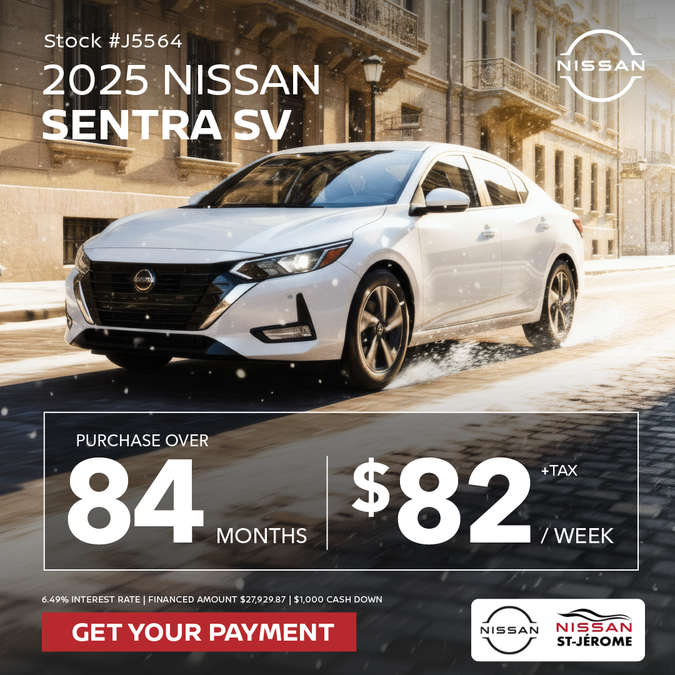 Get the 2025 SENTRA SV Today!