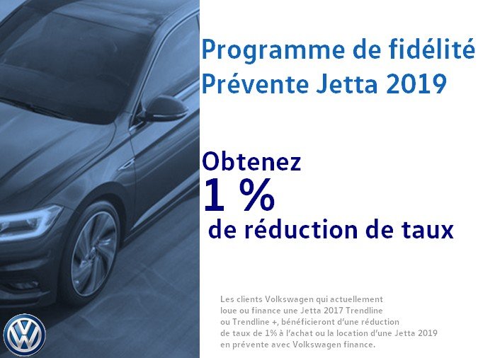 Programme de fidélité prévente Jetta 2019
