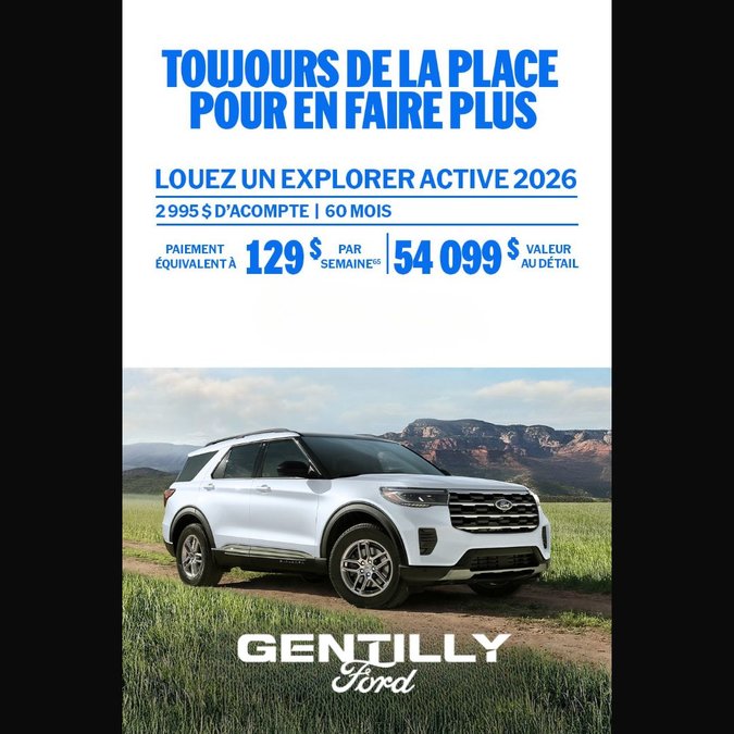 Promotion juillet 2026- Explorer 2026