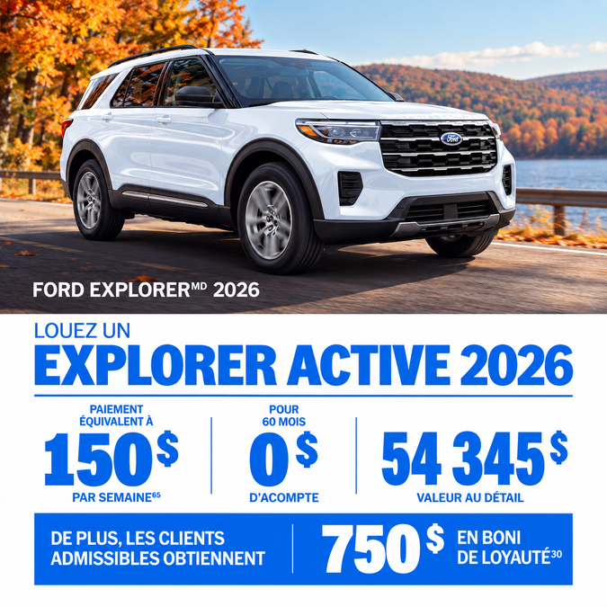 Ford Explorer 2026-offre octobre