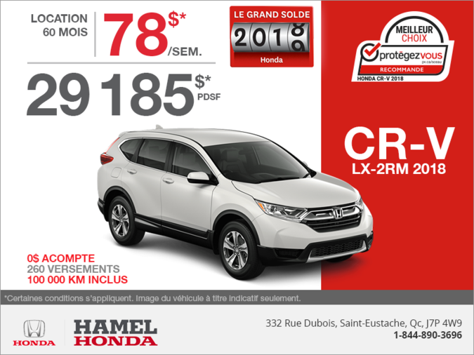 Louez le Honda CR-V 2018!