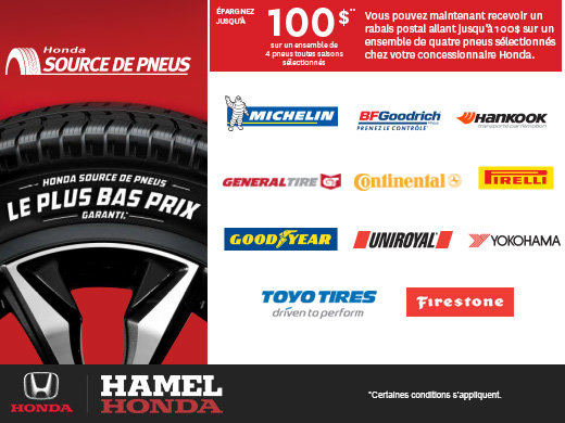 Honda source de pneus