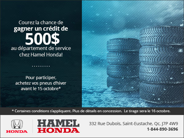 Gagnez 500$ en crédit!