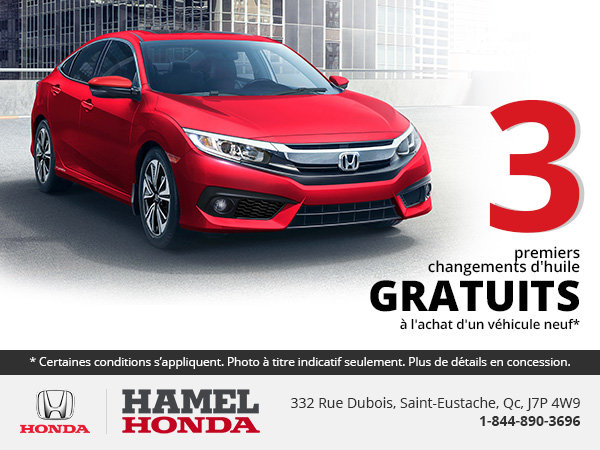 Changements d'huile gratuits!